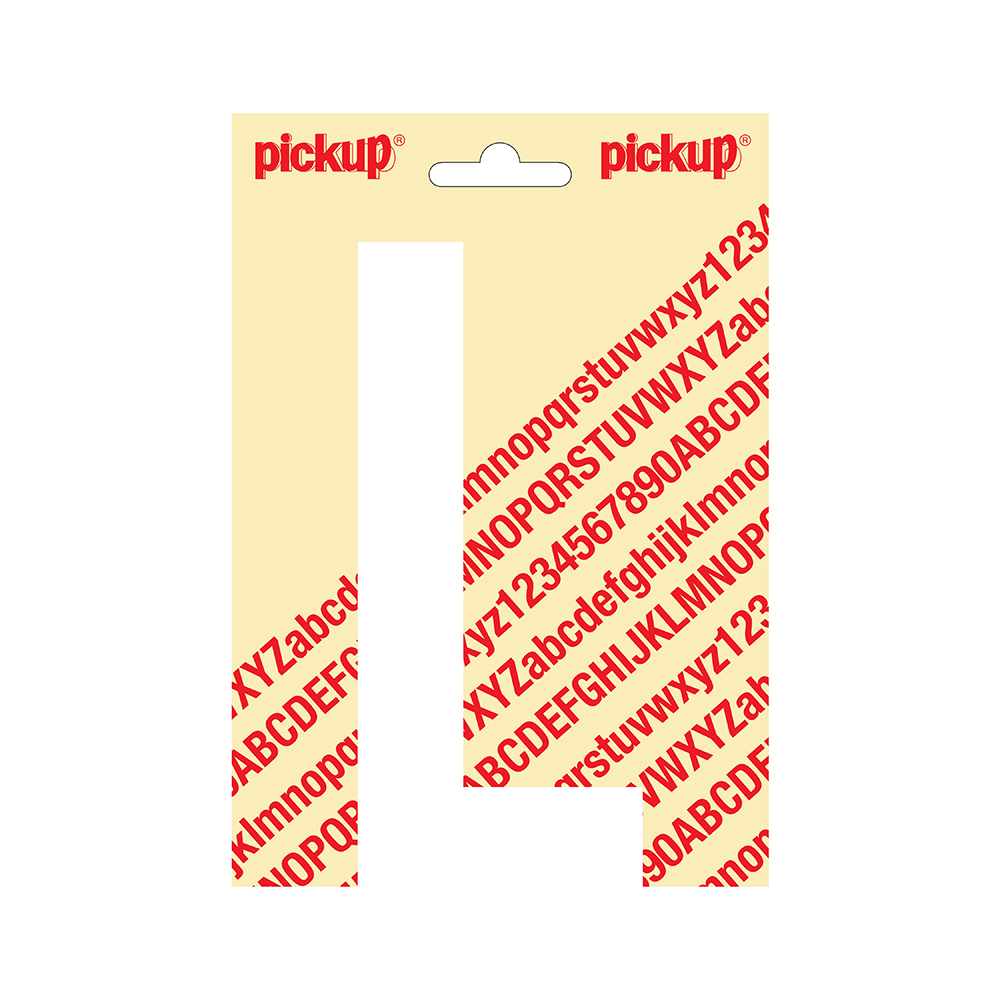 Pickup plakletter 150mm wit nobel letter - L