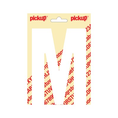 Pickup plakletter 150mm wit nobel letter - M