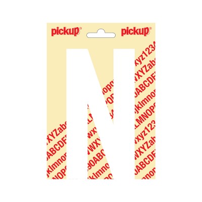 Pickup plakletter 150mm wit nobel letter - N