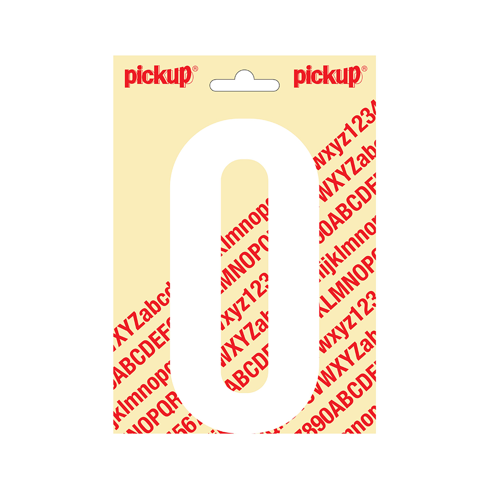 Pickup plakletter 150mm wit nobel letter - O