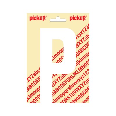 Pickup plakletter 150mm wit nobel letter - P