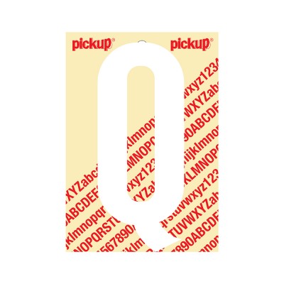 Pickup plakletter 150mm wit nobel letter - Q