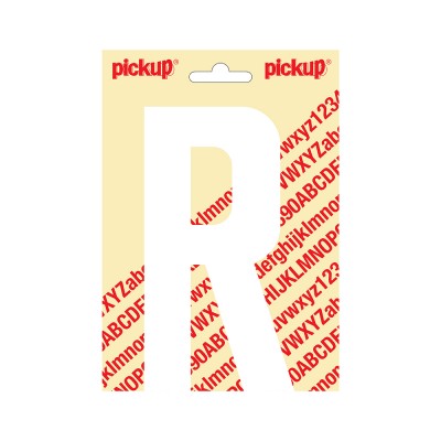 Pickup plakletter 150mm wit nobel letter - R