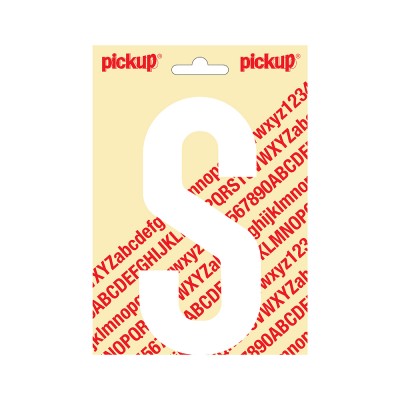 Pickup plakletter 150mm wit nobel letter - S