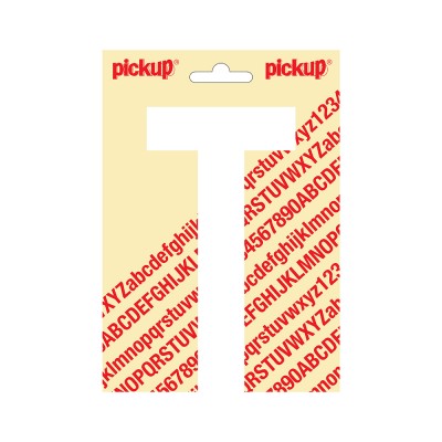 Pickup plakletter 150mm wit nobel letter - T