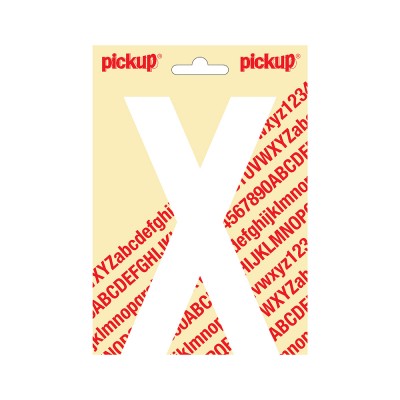 Pickup plakletter 150mm wit nobel letter - X