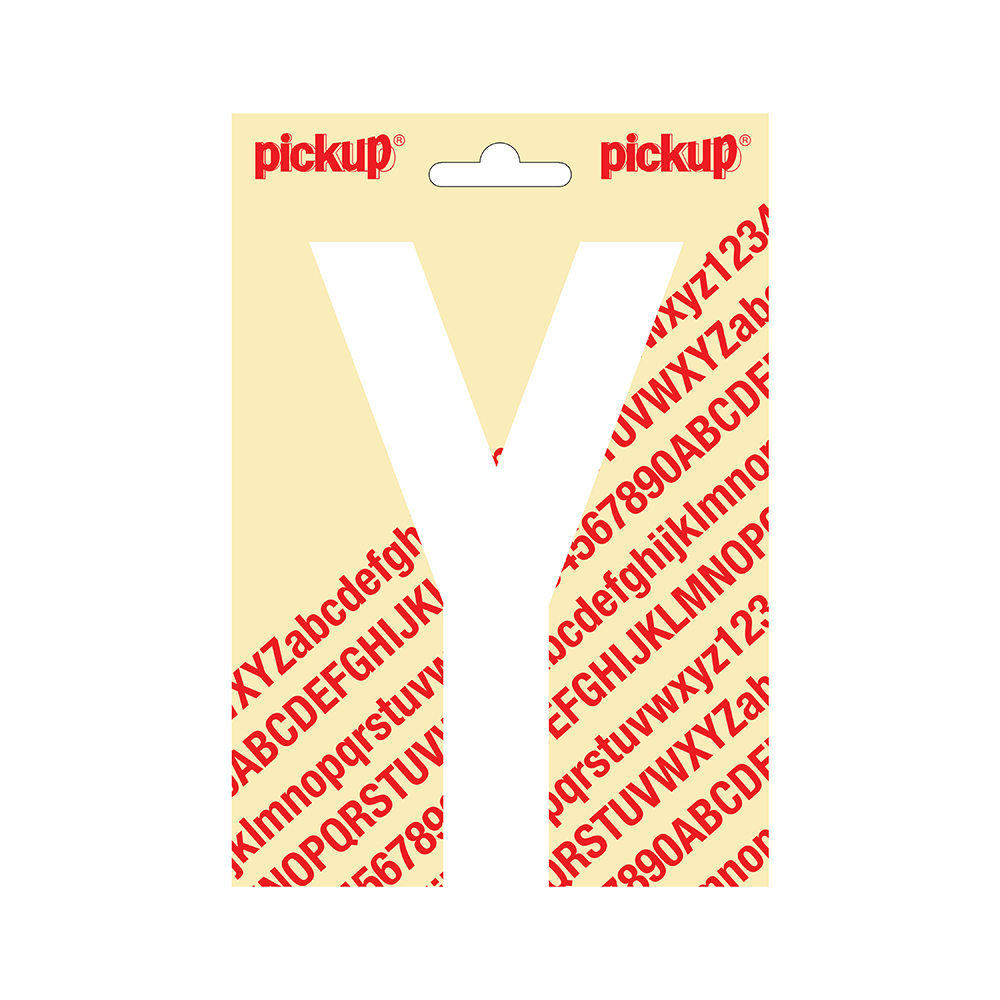 Pickup plakletter 150mm wit nobel letter - Y