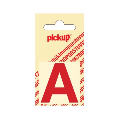 Pickup plakletter 40mm rood helvetica letter - A