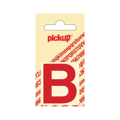 Pickup plakletter 40mm rood helvetica letter - B