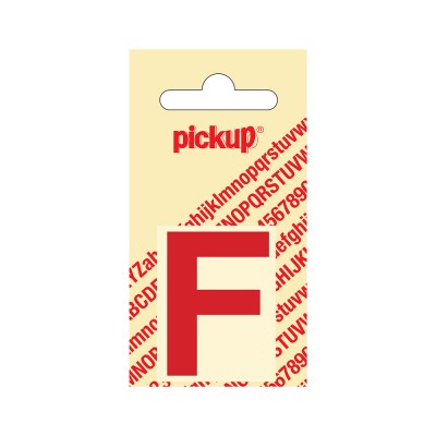 Pickup plakletter 40mm rood helvetica letter - F