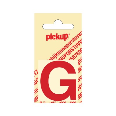 Pickup plakletter 40mm rood helvetica letter - G
