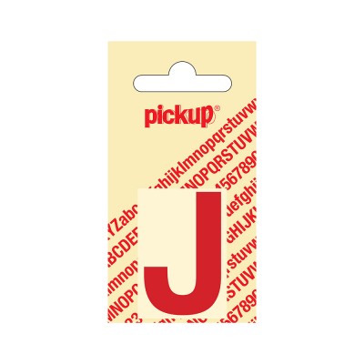 Pickup plakletter 40mm rood helvetica letter - J