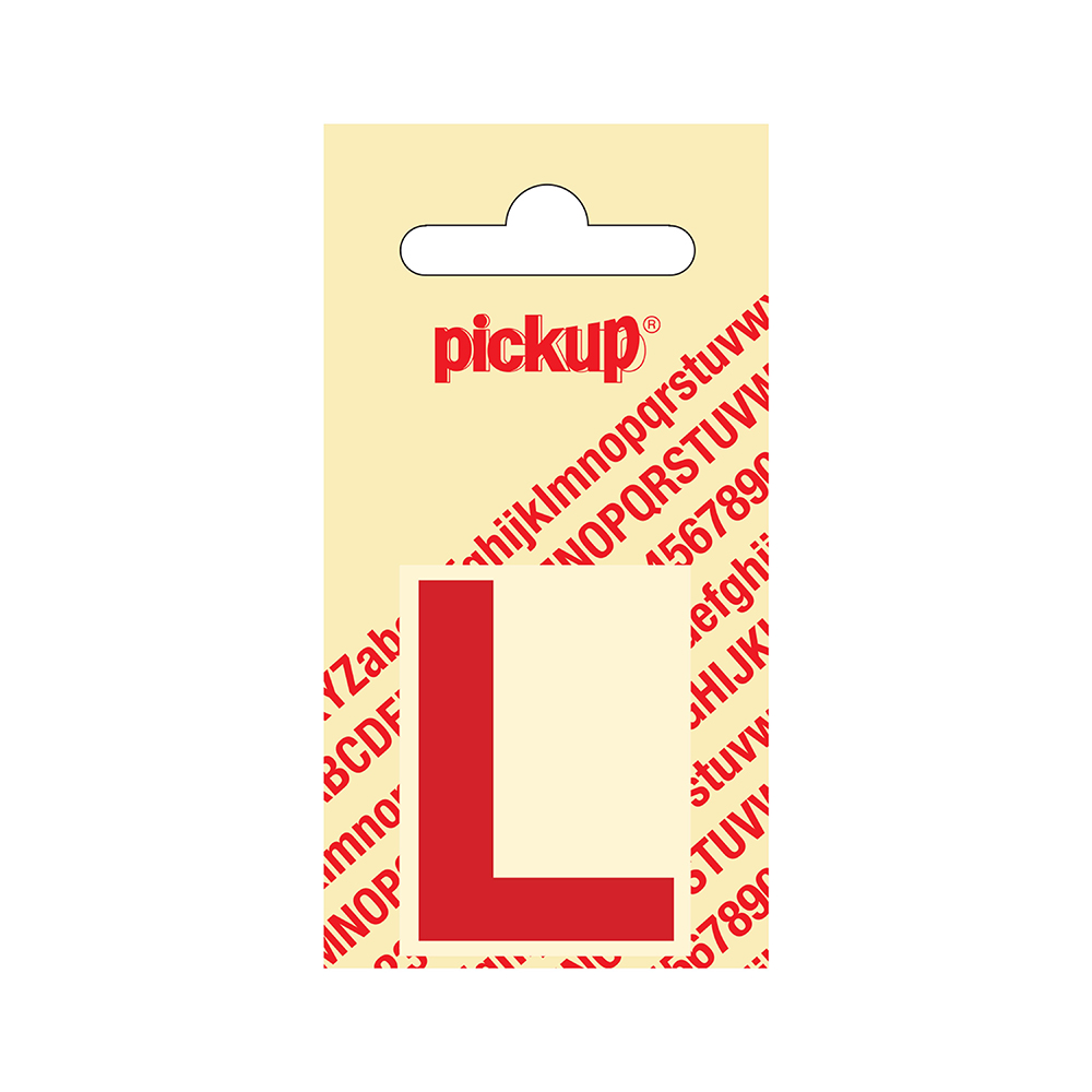 Pickup plakletter 40mm rood helvetica letter - L