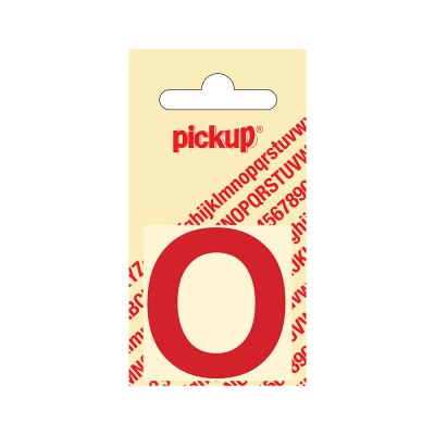 Pickup plakletter 40mm rood helvetica letter - O