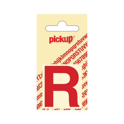 Pickup plakletter 40mm rood helvetica letter - R