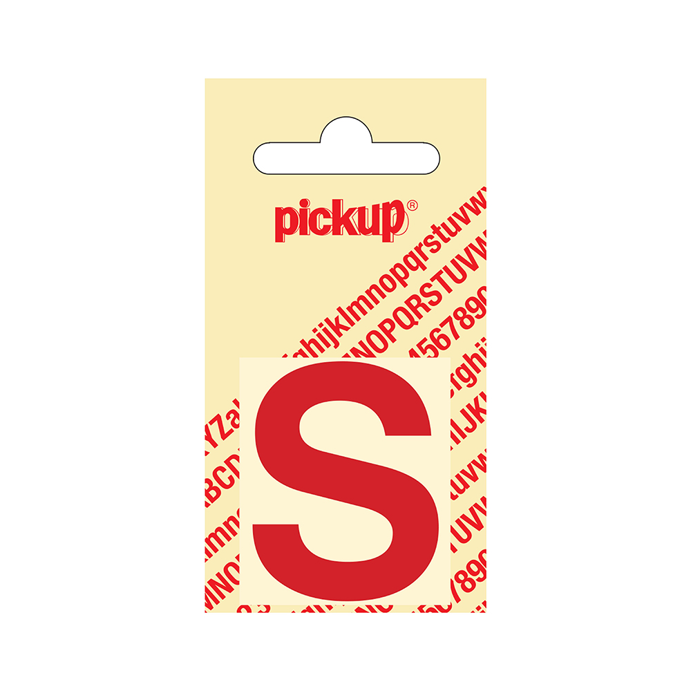 Pickup plakletter 40mm rood helvetica letter - S