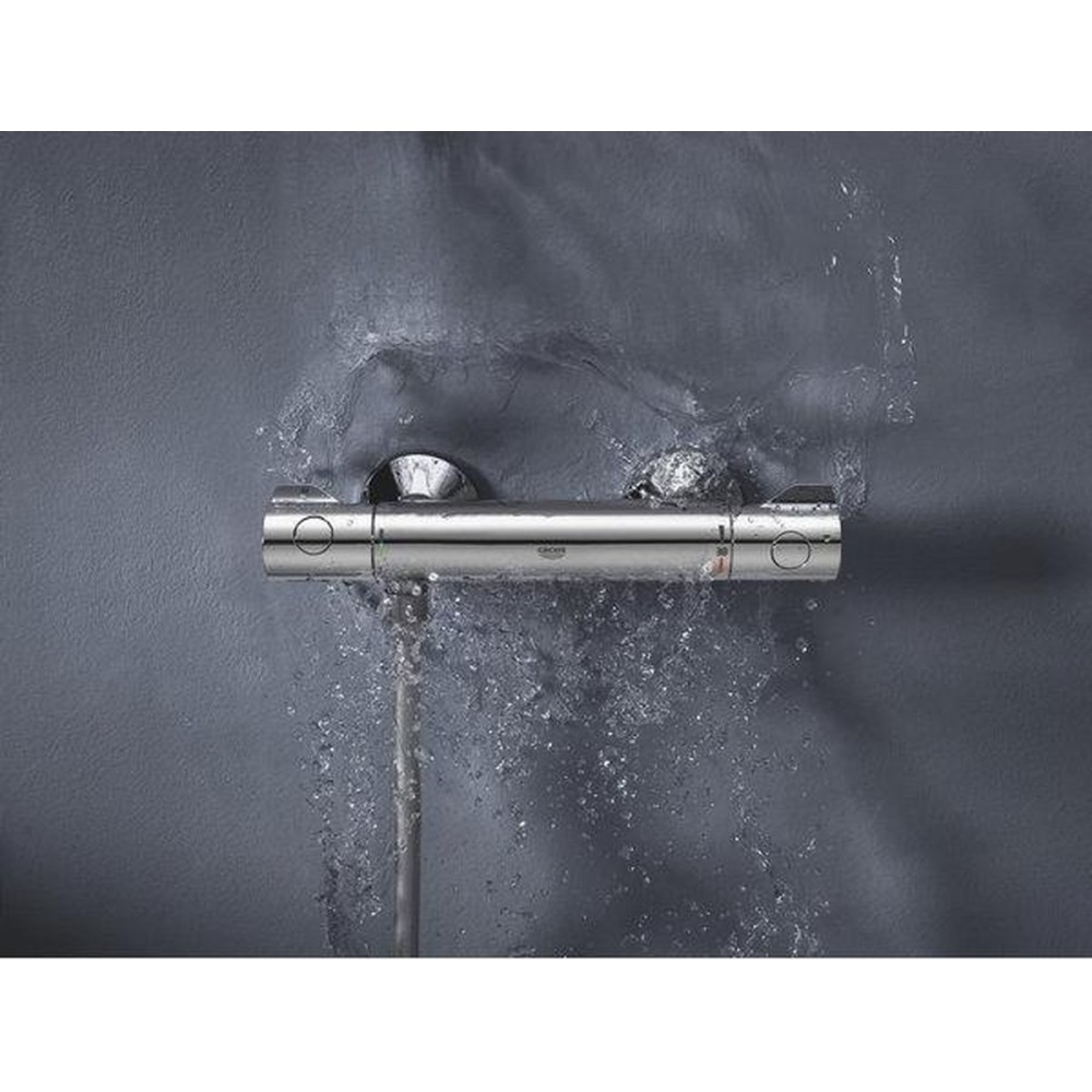 GROHE Grohtherm 800 Thermostatische Waterbesparende Douchekraan - EcoJoy - 15 cm - Met koppelingen - Chroom