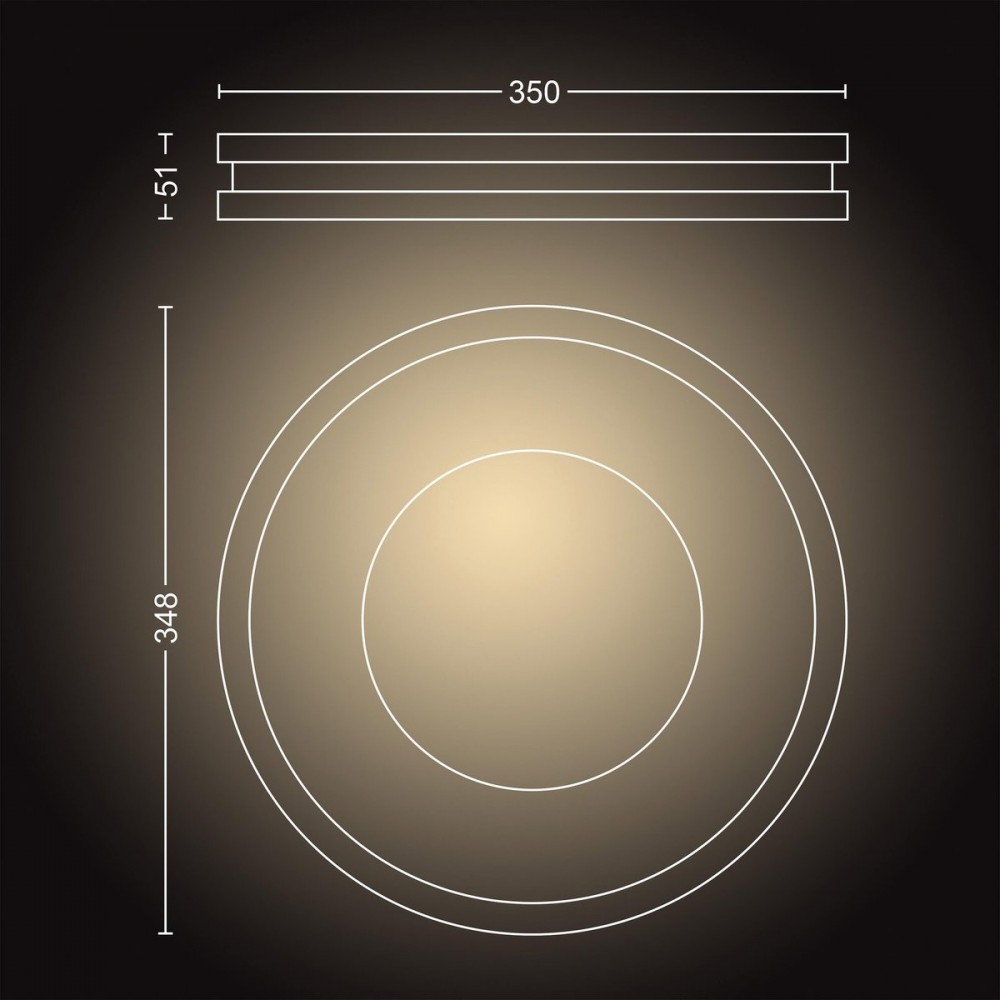 Philips Hue Being plafondlamp - White Ambiance - aluminium - Bluetooth - incl. 1 dimmer switch