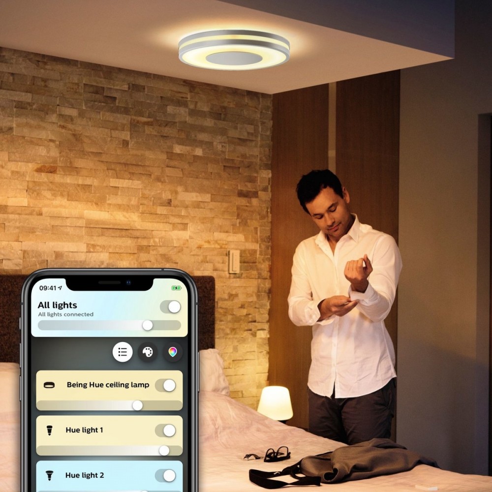 Philips Hue Being plafondlamp - White Ambiance - aluminium - Bluetooth - incl. 1 dimmer switch