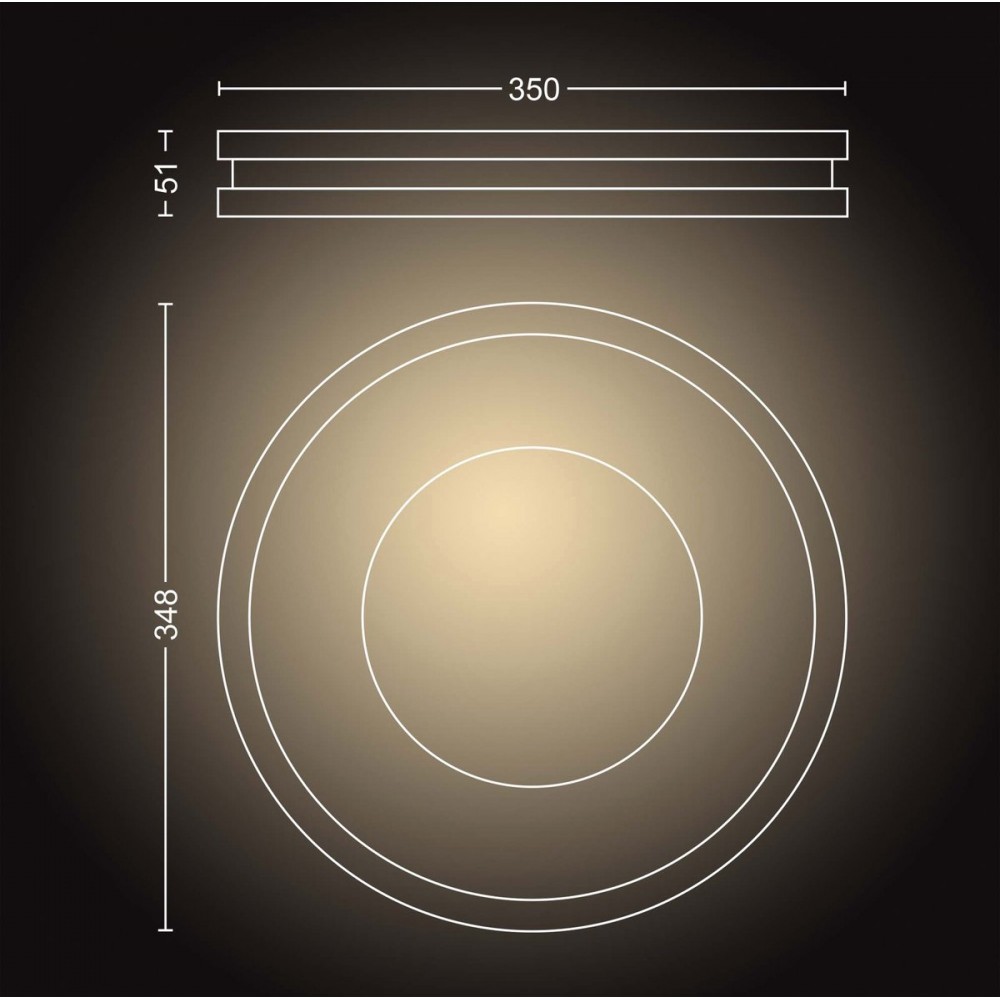 Philips Hue Being plafondlamp - White Ambiance - aluminium - Bluetooth - incl. 1 dimmer switch