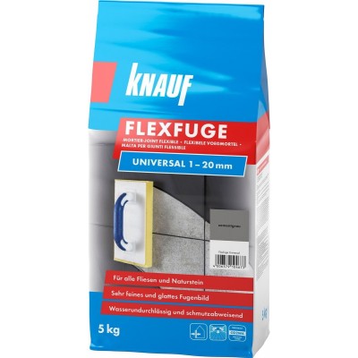 Knauf Fugenmörtel Flexfuge Universal zementgrau 5 kg