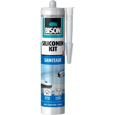 Bison super silicone sanitair transparant grijs (trijs) - 310 ml.