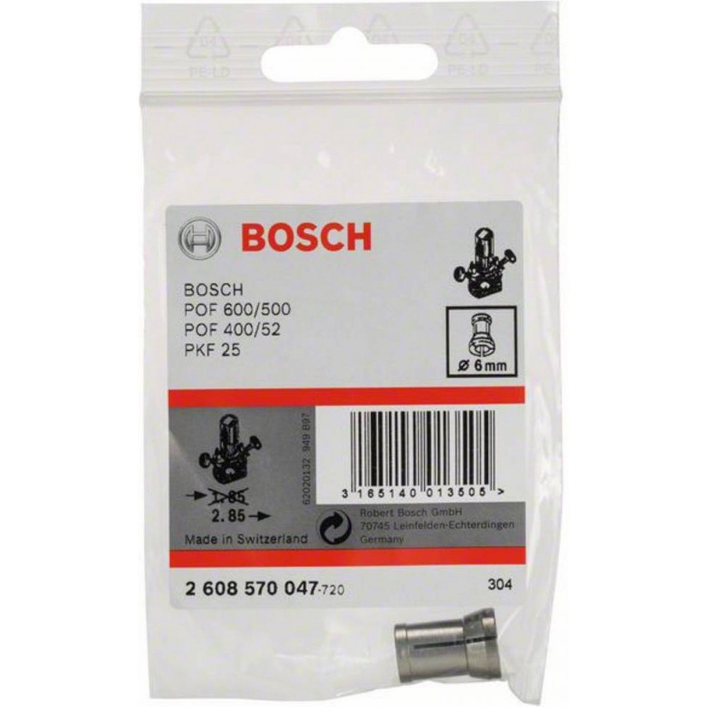 Bosch Spantang voor freesmachine - 6 mm - Zonder spanmoer