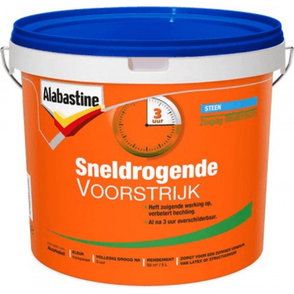 Alabastine sneldrogende voorstrijk transparant - 2,5 liter