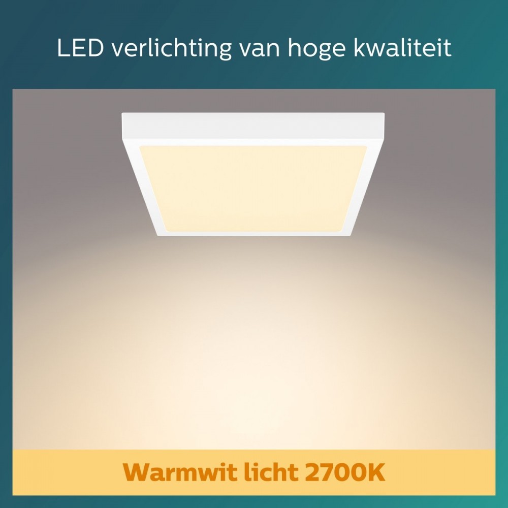 Philips Magneos plafondlamp - wit - vierkant - groot - 20 W