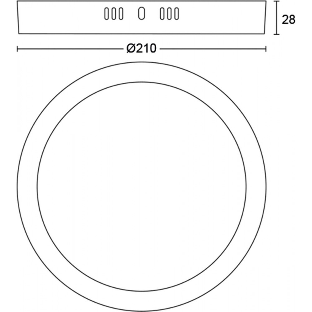 Philips Magneos plafondlamp - wit - rond - klein - 12 W