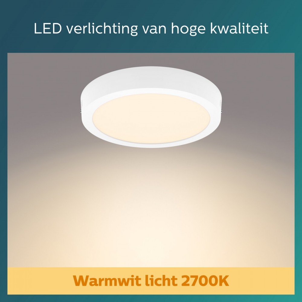 Philips Magneos plafondlamp - wit - rond - klein - 12 W