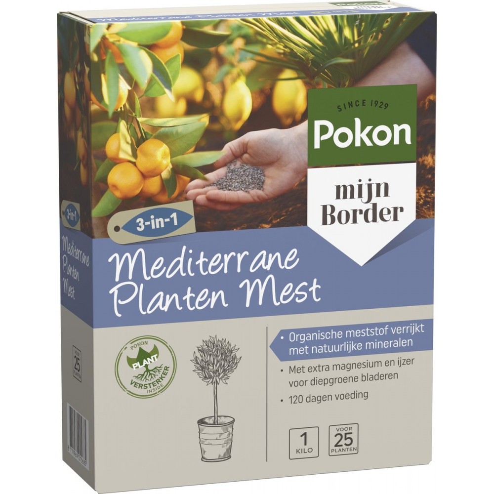 Pokon Mediterrane Planten Mest - 1kg - Meststof - 3-in-1 werking