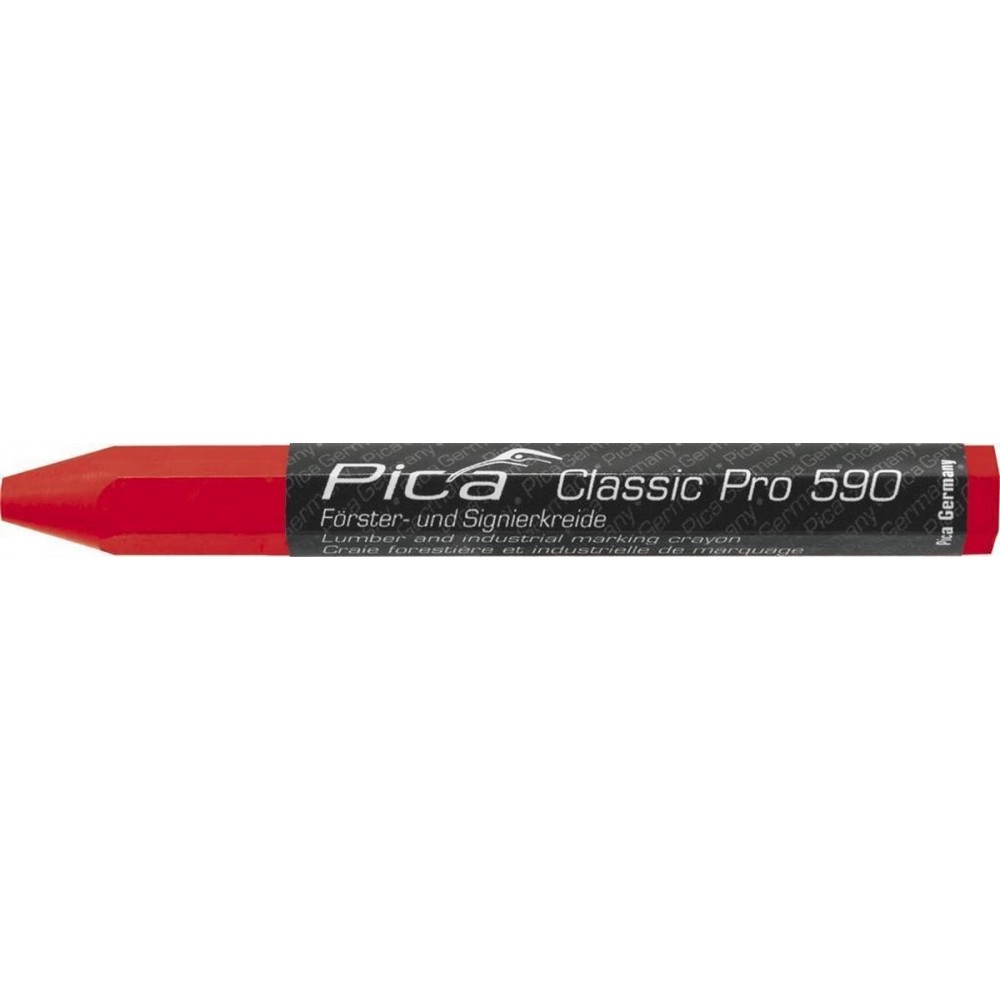 Pica 590/40 PRO Markeerkrijt - Rood - 12 x 120mm (12st)