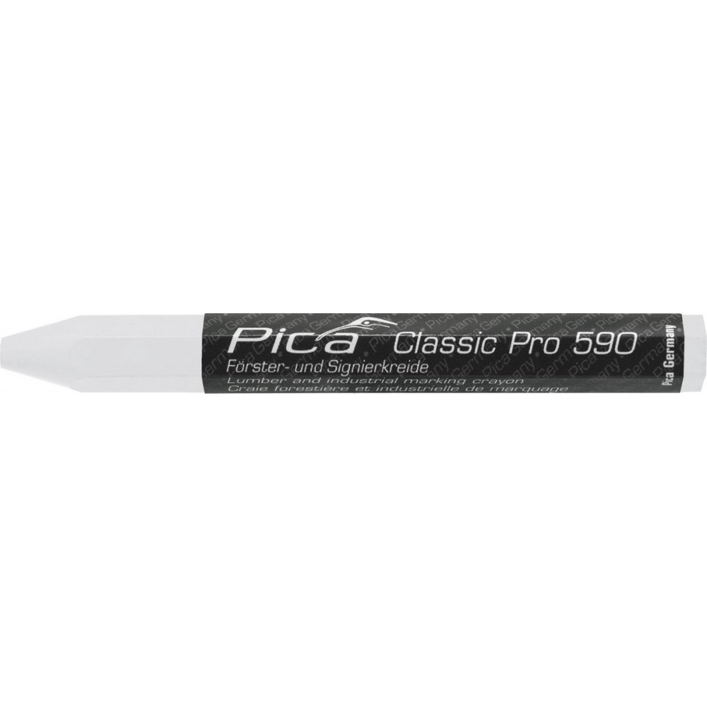 Pica 590/52PRO Markeerkrijt - Wit - 12 x 120mm (12st)