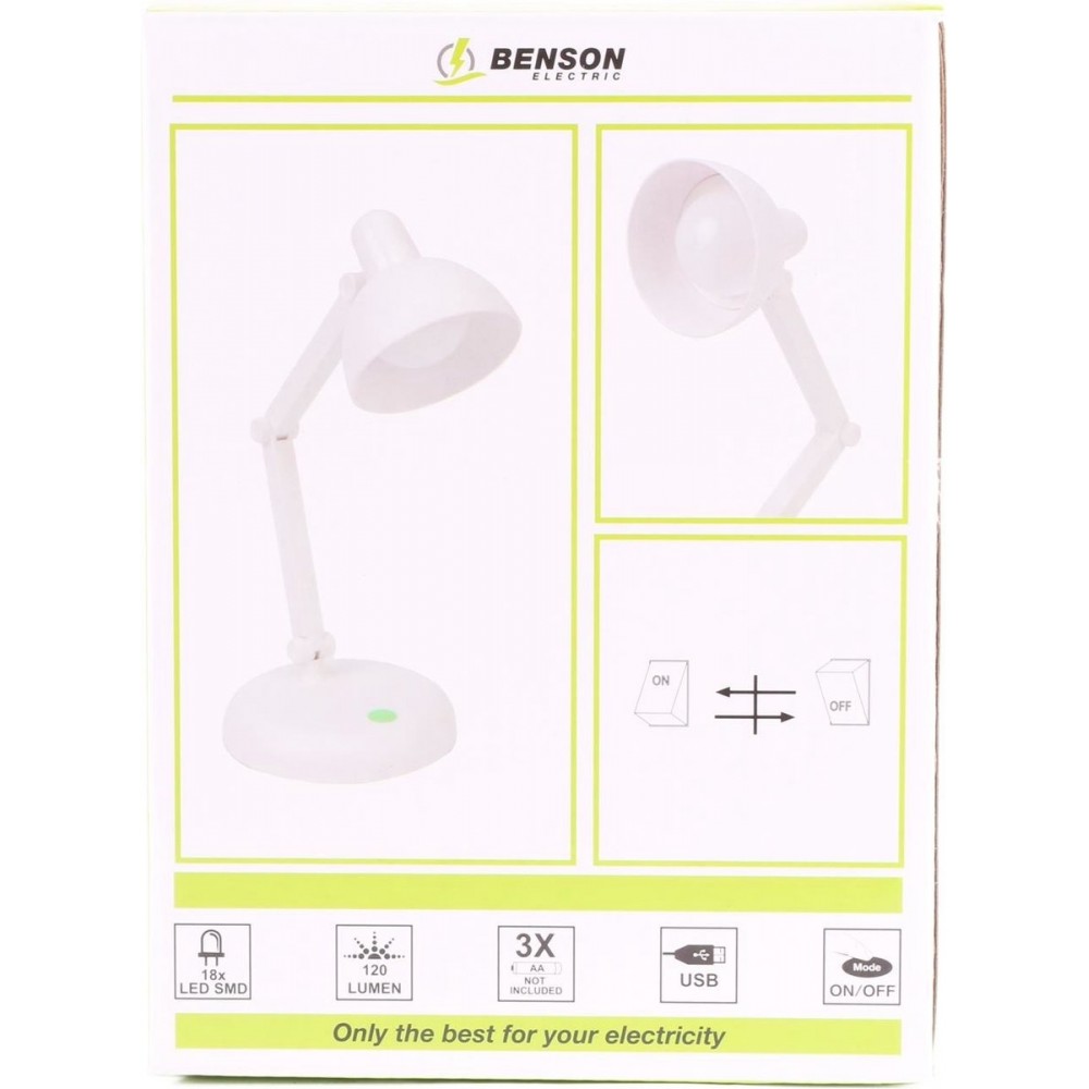 Benson Bureaulamp LED Opvouwbaar & Draadloos
