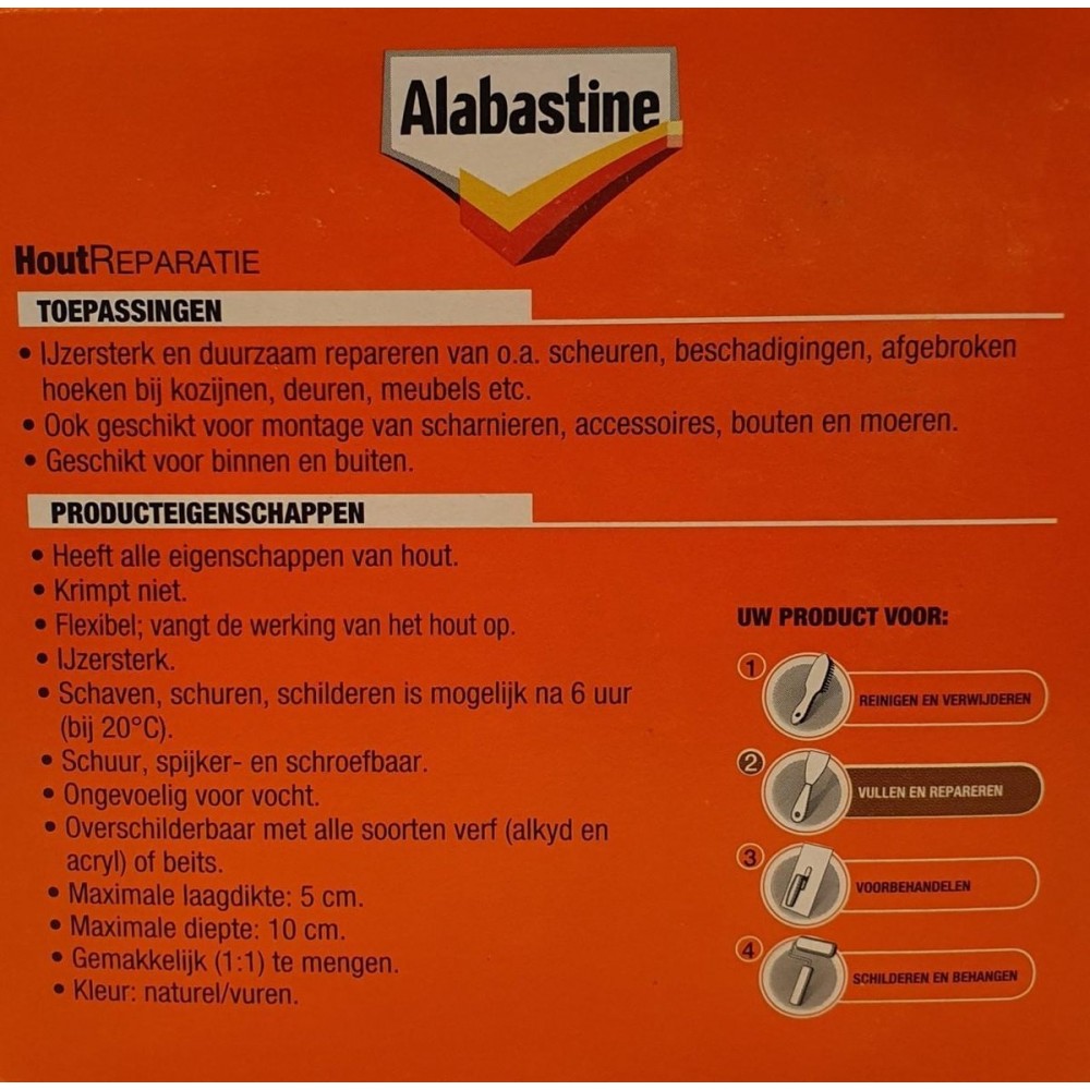 Alabastine Houtreparatie - 500 gram