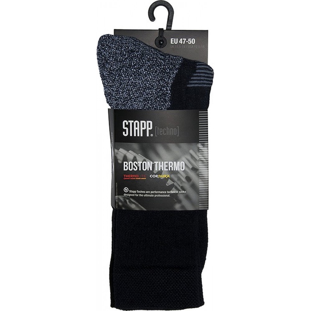 Stapp sokken Coolmax Boston Thermo - 50 - Zwart