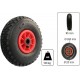 Bolderkarwiel Steekwagenwiel met luchtband 3.00-4 | Asgatdiameter 20mm rollager | Hoogte wiel 26cm