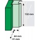 AXA Raamsluiting (model 3308) Aluminium: Afsluitbaar met drukknop, rechts naar buiten draaiend.