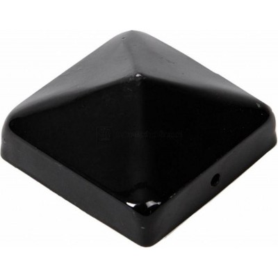 Starx paalkapje met punt - vlak - 90 x 90 mm - zwart