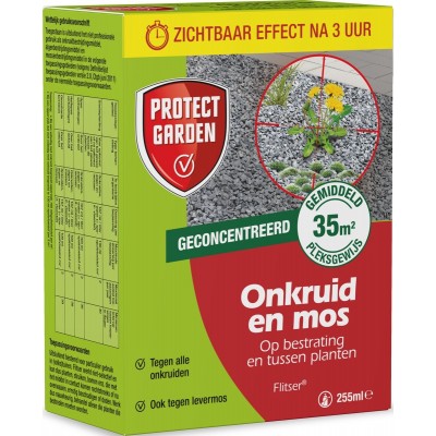 Protect Garden Flitser Concentraat Onkruid Bestrijdingsmiddel - 255 ml - Onkruidverdelger - Binnen 3 uur Resultaat