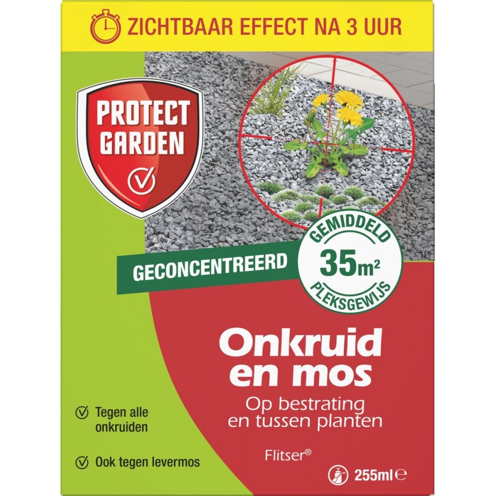 Protect Garden Flitser Concentraat Onkruid Bestrijdingsmiddel - 255 ml - Onkruidverdelger - Binnen 3 uur Resultaat