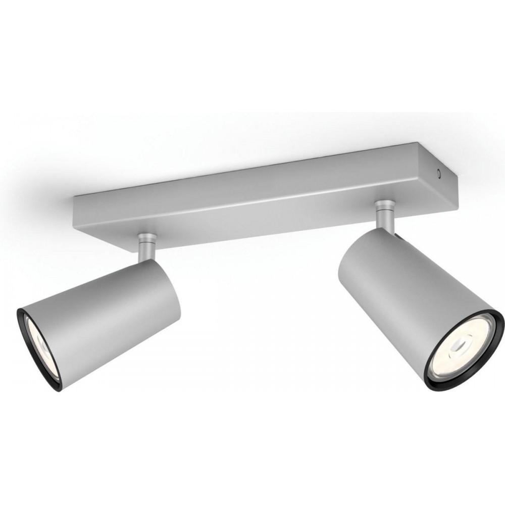Philips Paisley - Opbouwspot - 2 Lichtpunten - aluminium