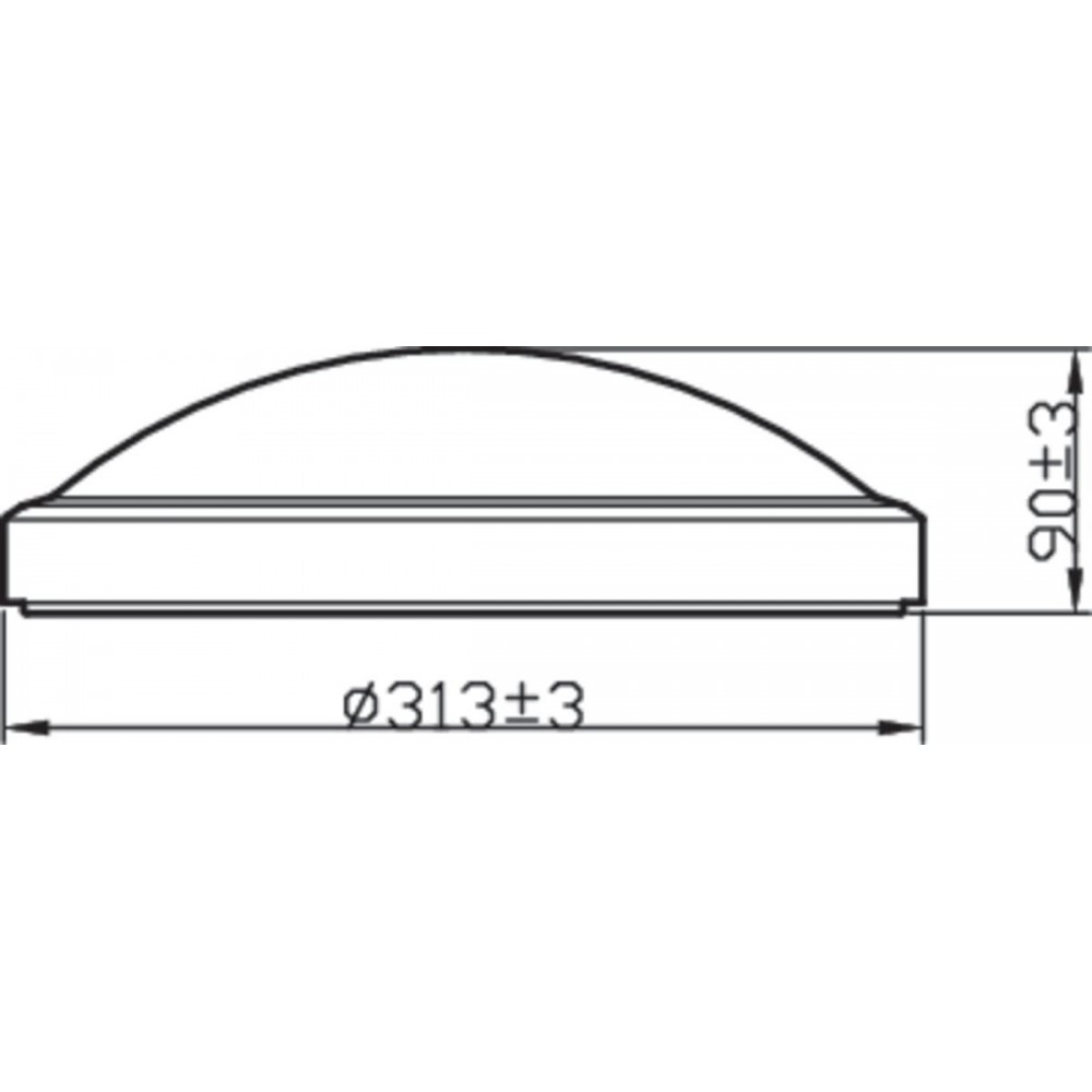 Philips Doris badkamerplafonnière - chroom - groot - 17 W