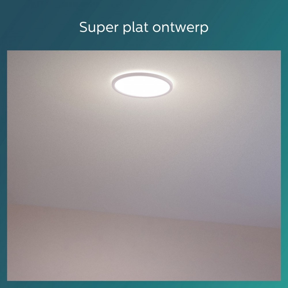Philips Super Slim Plafondlamp - Geïntegreerd LED - SceneSwitch - Wit - 18W - Diameter 30 cm - 1700 lumen