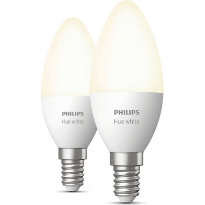 Philips Hue Kaarslamp Lichtbron E14 - White - 5,2W - Bluetooth - 2 Stuks