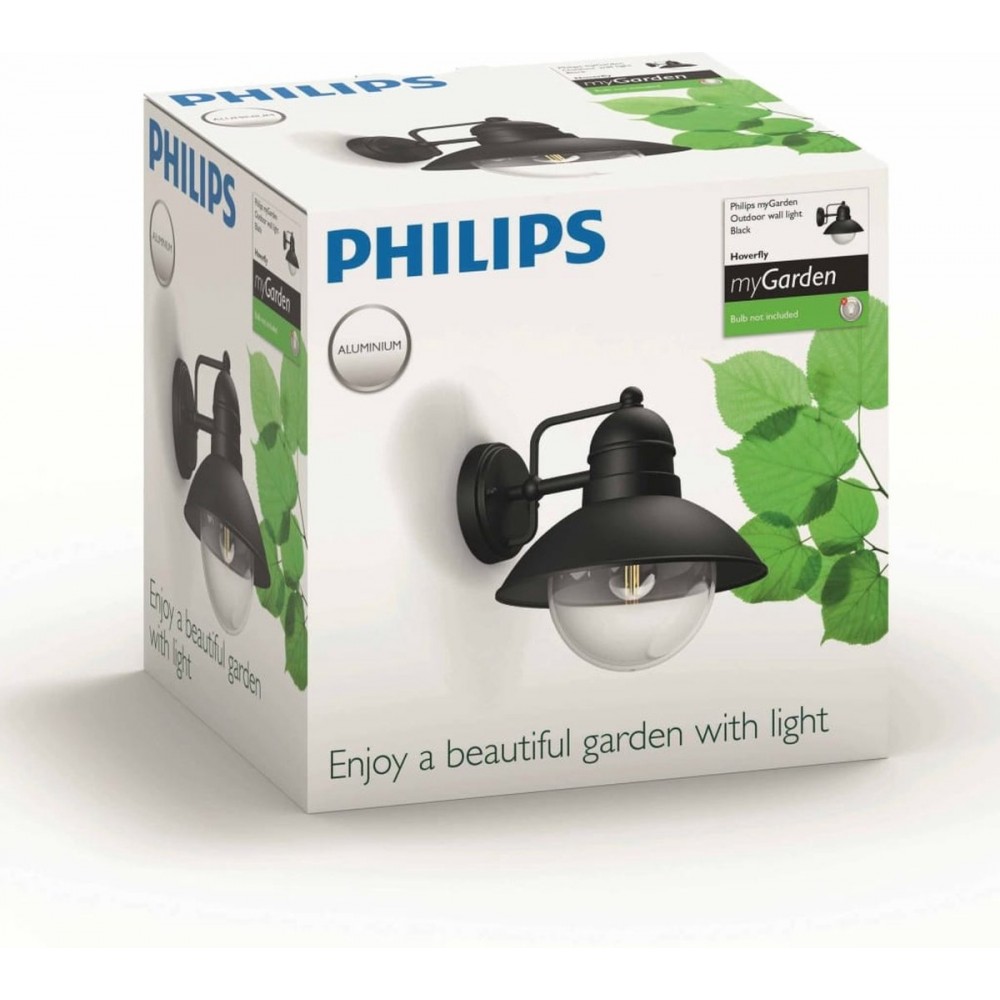 Philips Hoverfly buitenwandlamp - zwart