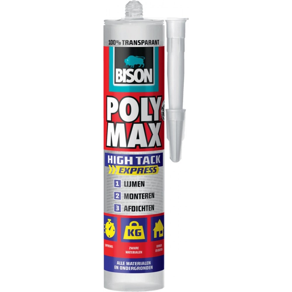 Bison PolyMax High Tack Express 300 gram - Transparant