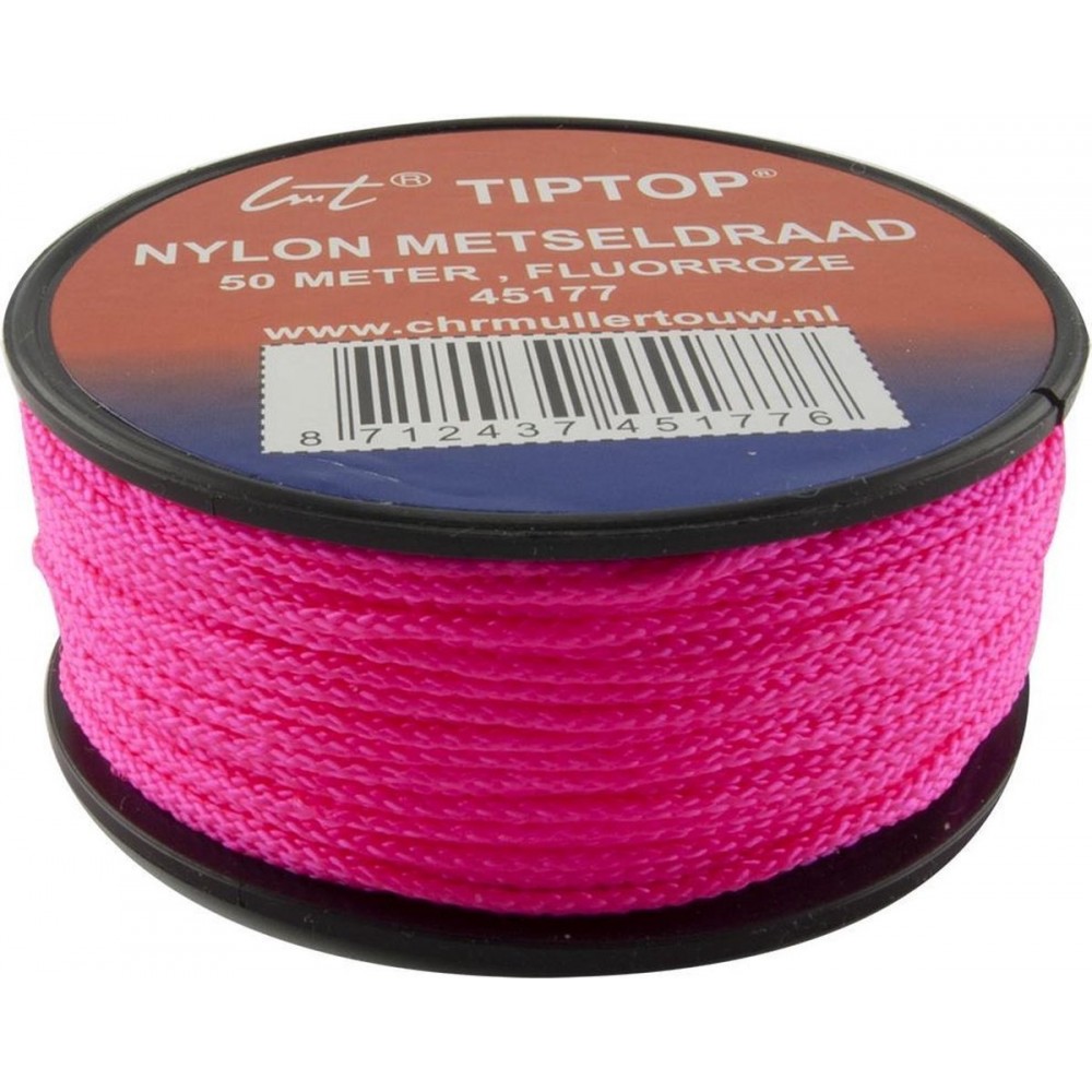 Metseldraad nylon FLUOR ROZE