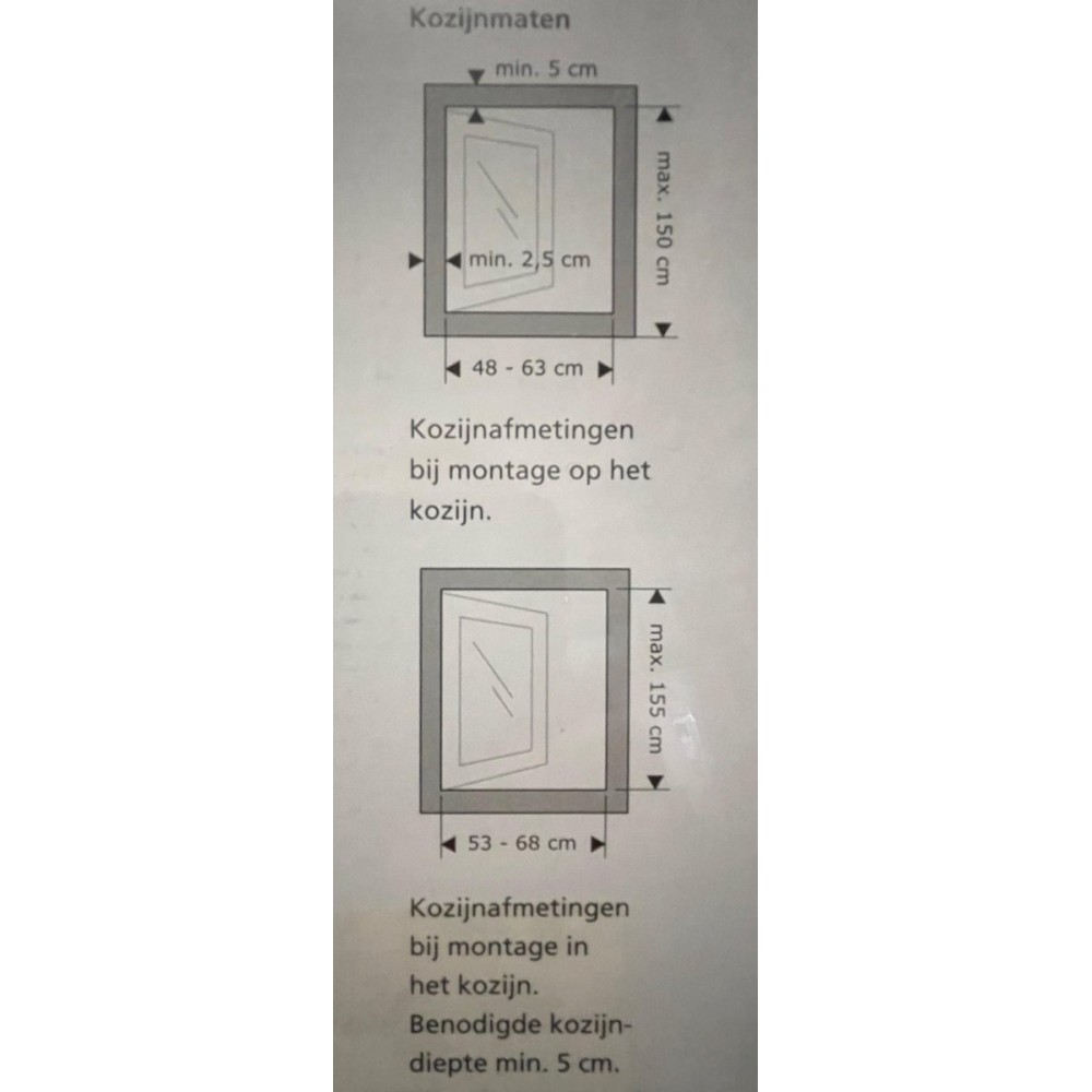 Hamstra PLUS raamhor rolhor voor ramen wit 68x155cm